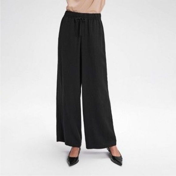 A New Day - Women's High-Rise Wide Leg Pull-On Pants - A New D Black - Picture 2 of 2